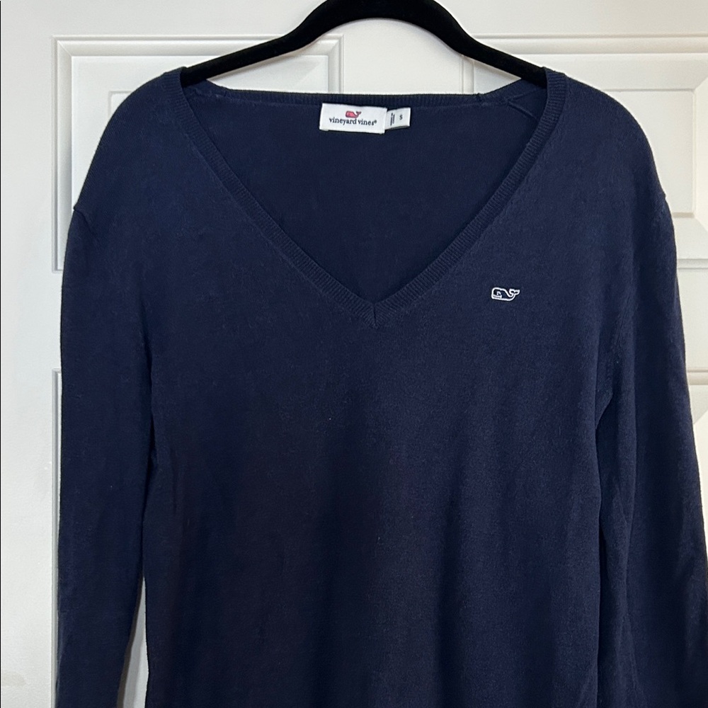 Vineyard Vines Deep Blue V-Neck Sweater